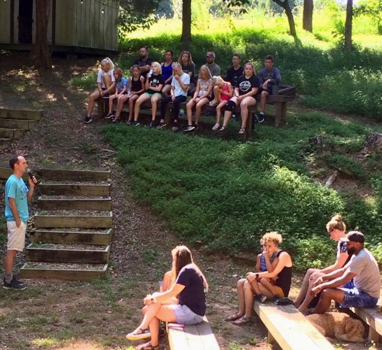 Kyle Frohock_speaking at a summer camp Kyle speaks at a multicultural summer camp.