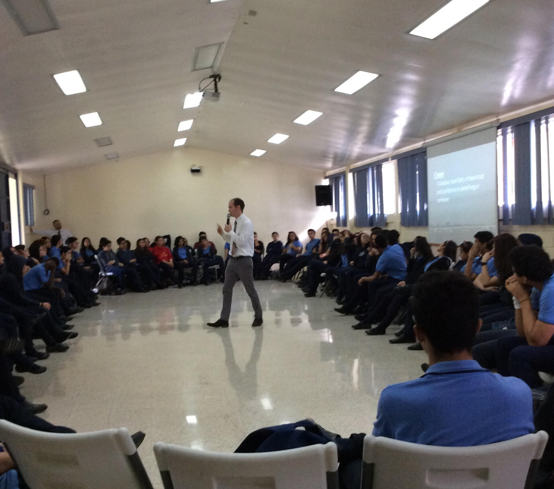 Kyle Frohock_teaching in chapel Kyle teaches in a chapel at a Christian school in Latin America
